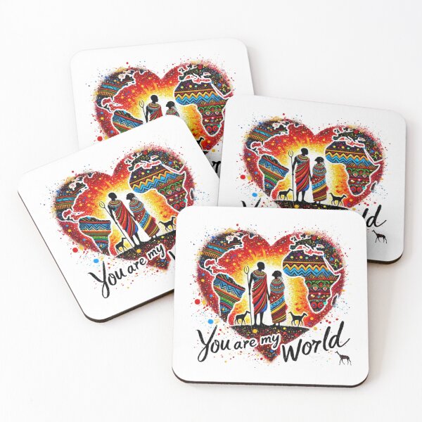 Item preview, "YOU ARE MY WORLD!" A Tribal Art Valentine designed and sold by Shs-Kenya.