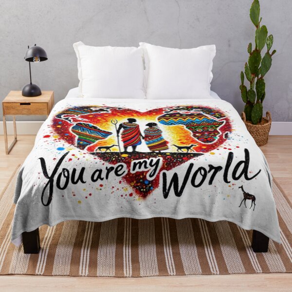 Item preview, "YOU ARE MY WORLD!" A Tribal Art Valentine designed and sold by Shs-Kenya.