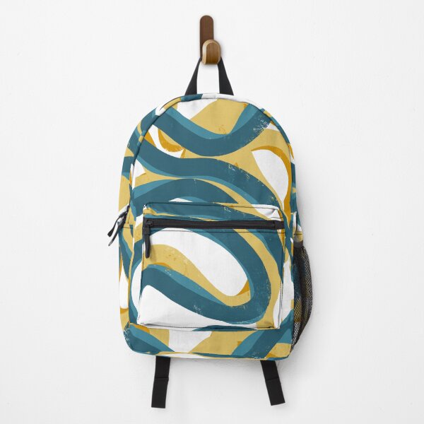 Item preview, Blue Gold Waves - Graffiti inspired minimal painting designed and sold by JashJhaveri.