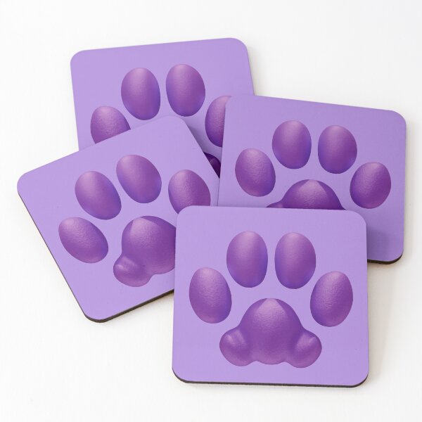 Item preview, Domestic Cat-styled 3D Pawpad Design (Purple) designed and sold by Daymusik.