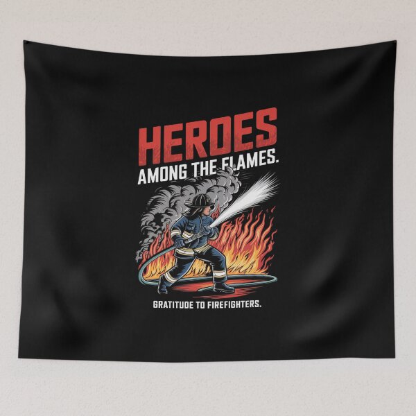 Item preview, Heroes Firefighter Illustration - Brave Firefighting Tribute Design designed and sold by Colorful-Garden.