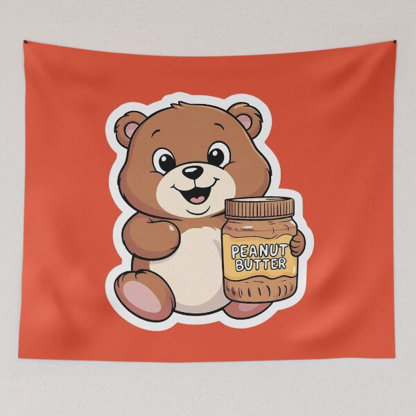 Item preview, Bear having Peanut Butter| Nutty Buddy Spread | Gobble Gala  designed and sold by Kids GobbleGala.