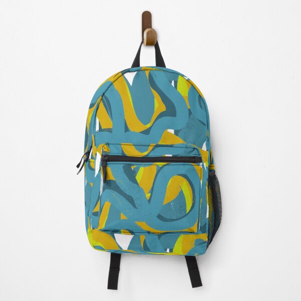 Item preview, Blue Noodles Yellow - Graffiti inspired minimal painting designed and sold by JashJhaveri.