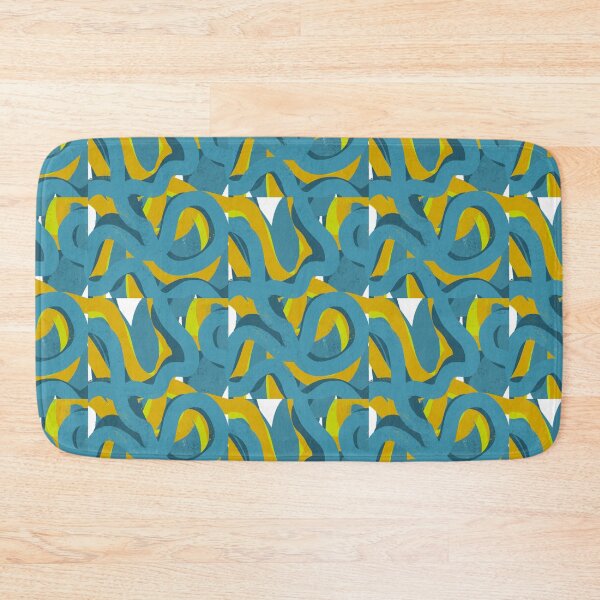 Item preview, Blue Noodles Yellow - Graffiti inspired minimal painting designed and sold by JashJhaveri.