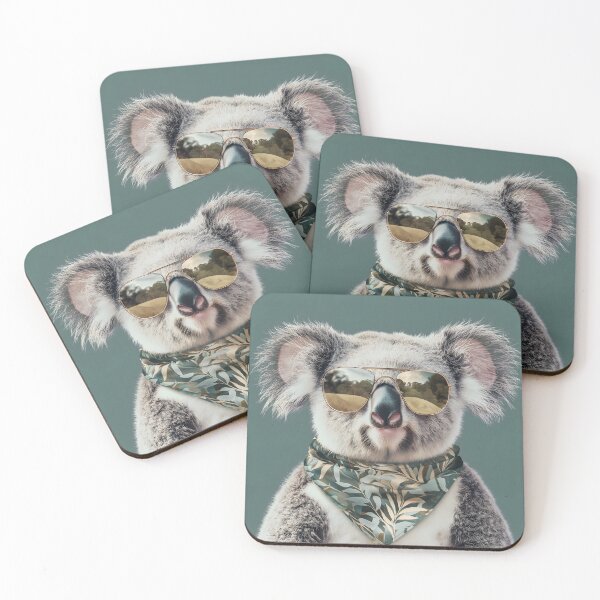 Item preview, Cute Koala bear wearing glasses and scarf designed and sold by KanyaluckArtist.
