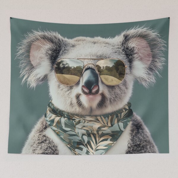 Item preview, Cute Koala bear wearing glasses and scarf designed and sold by KanyaluckArtist.
