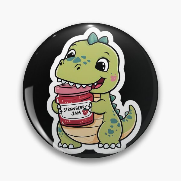 Artikelvorschau, Dinosaurier isst Erdbeermarmelade | Beeriger Streichgenuss | Gobble Gala entworfen und verkauft von Kids GobbleGala.