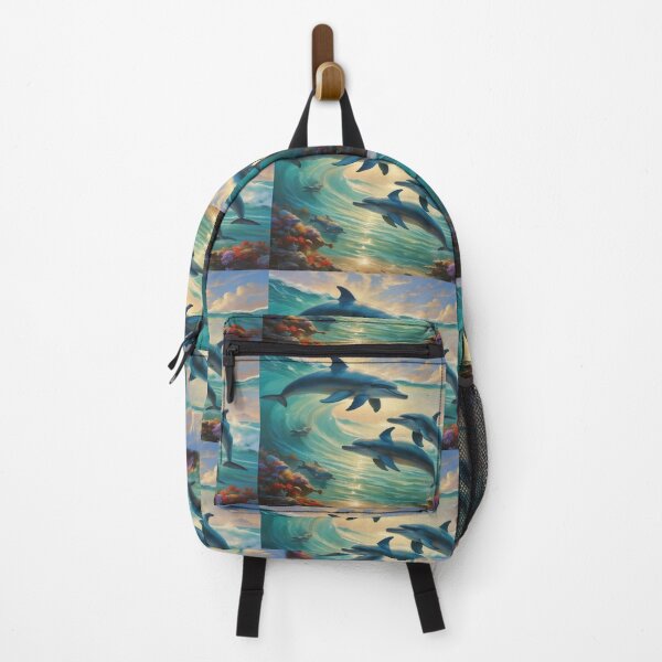 Item preview, dolphins joyfully leaps through the waves designed and sold by InezPhotography.