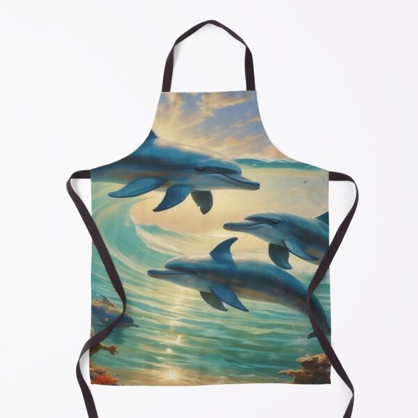 Item preview, dolphins joyfully leaps through the waves designed and sold by InezPhotography.