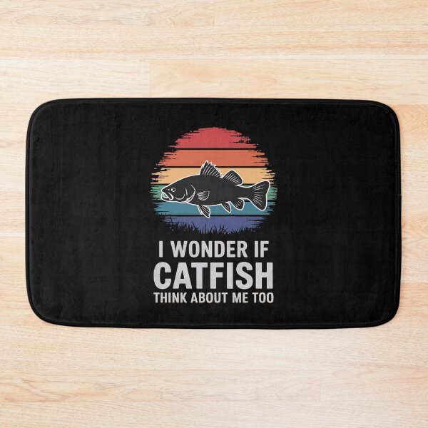 Item preview, Funny "I Wonder If Catfish Think About Me Too" Fishing Design designed and sold by Karsten Stier.