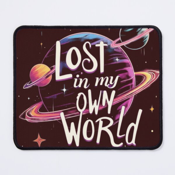 Artikelvorschau, Lost in My Own World Galaxy T-Shirt – Verträumtes Neon-Planeten-Weltraum-Design entworfen und verkauft von InsightA.