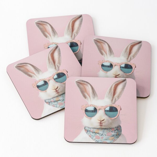 Item preview, Cute rabbit wearing glasses and scarf designed and sold by KanyaluckArtist.