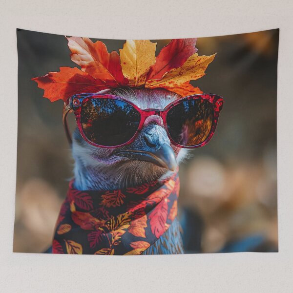 Item preview, Vintage cock wearing glasses and scarf designed and sold by KanyaluckArtist.