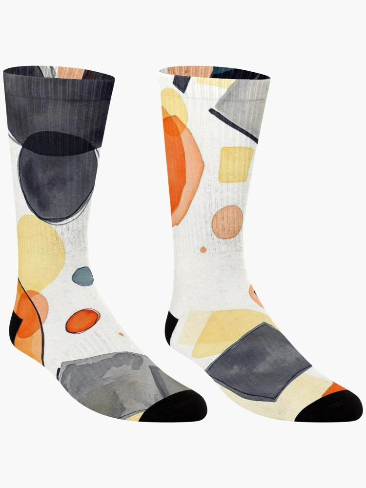 Thumbnail 3 of 5, Socks, Dynamic Abstract Geometric Flow designed and sold by ChrisButler.