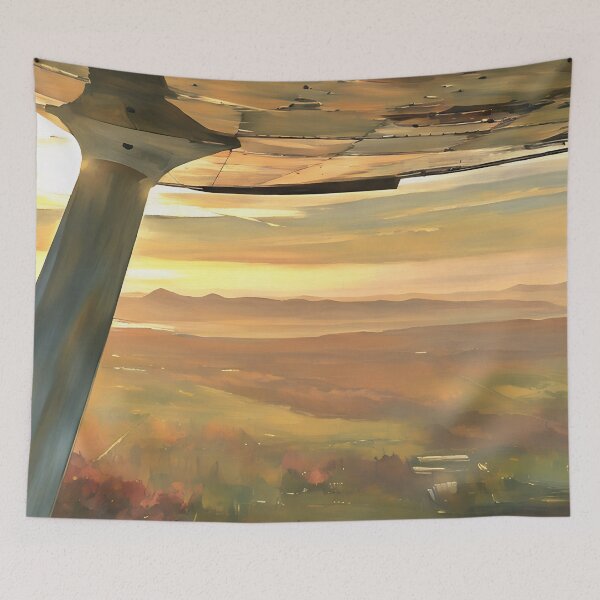 Item preview, Flying by Puget Sound Sunset (Impressionist) designed and sold by flyscenicair.