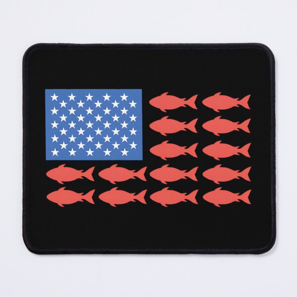 Item preview, Patriotic American Fishing Flag Design – Red Fish Blue Stars designed and sold by Karsten Stier.
