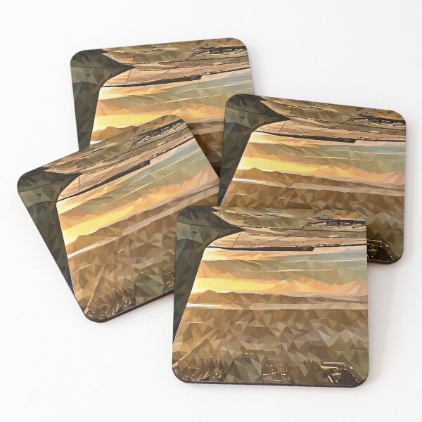 Item preview, Flying by Puget Sound Sunset (Poly Art) designed and sold by flyscenicair.