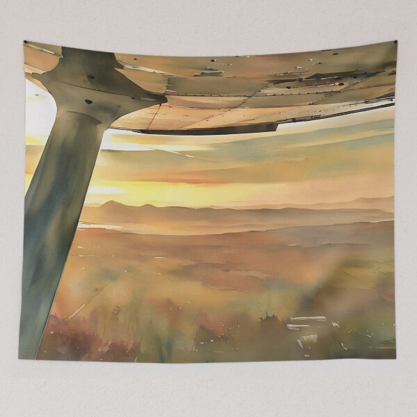 Item preview, Flying by Puget Sound Sunset (Watercolor) designed and sold by flyscenicair.