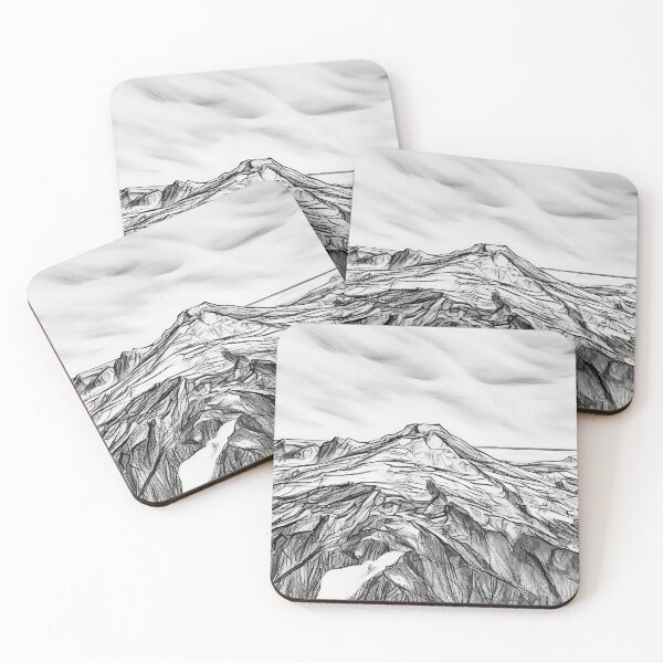 Item preview, Mt Baker Cascade Volcano Washington (Sketch) designed and sold by flyscenicair.
