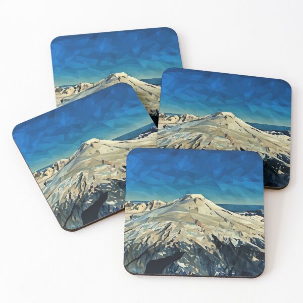 Item preview, Mt Baker Cascade Volcano Washington (Poly Art) designed and sold by flyscenicair.