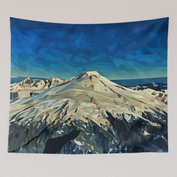 Item preview, Mt Baker Cascade Volcano Washington (Poly Art) designed and sold by flyscenicair.