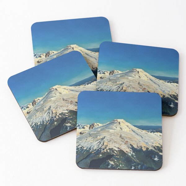 Item preview, Mt Baker Cascade Volcano Washington (Oil Painting) designed and sold by flyscenicair.