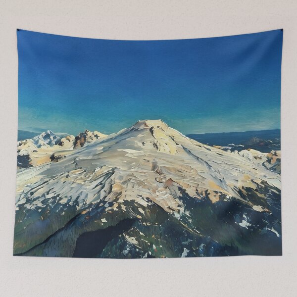 Item preview, Mt Baker Cascade Volcano Washington (Oil Painting) designed and sold by flyscenicair.