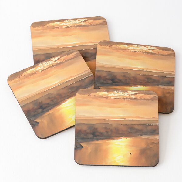 Item preview, Sunset over Puget Sound (Watercolor) designed and sold by flyscenicair.