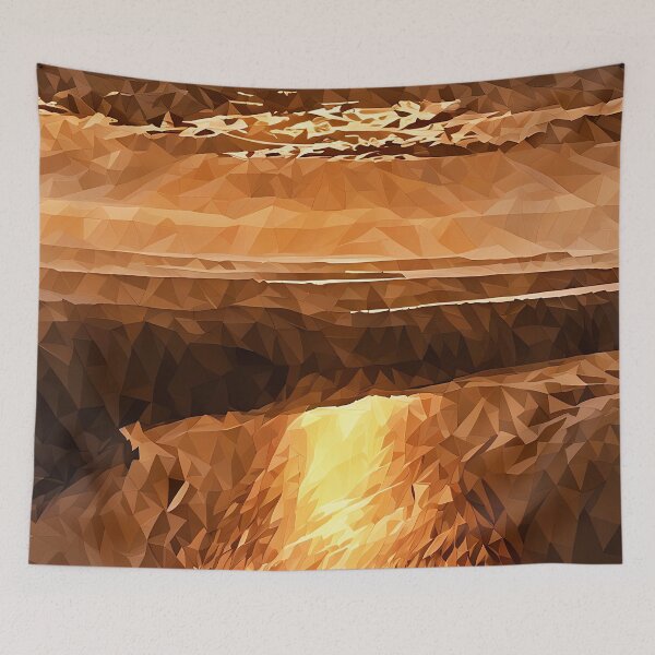Item preview, Sunset over Puget Sound (Poly Art) designed and sold by flyscenicair.