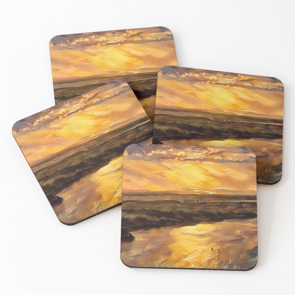 Item preview, Sunset over Puget Sound (Pastel) designed and sold by flyscenicair.