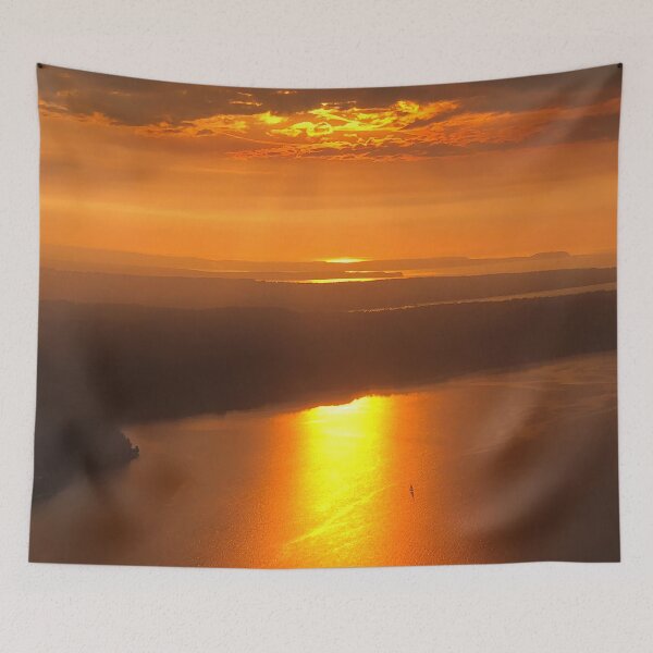 Item preview, Sunset over Puget Sound designed and sold by flyscenicair.