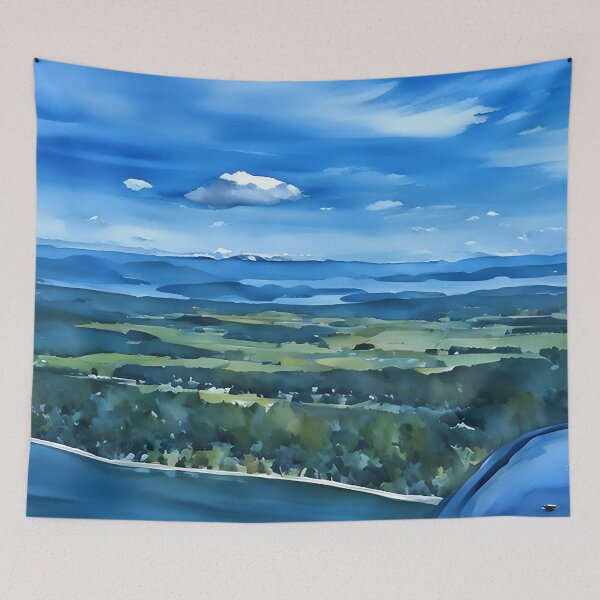 Item preview, Flying to Lopez Island San Juans (Watercolor) designed and sold by flyscenicair.