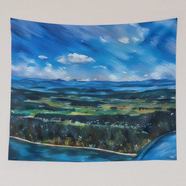 Item preview, Flying to Lopez Island San Juans (Pastel) designed and sold by flyscenicair.