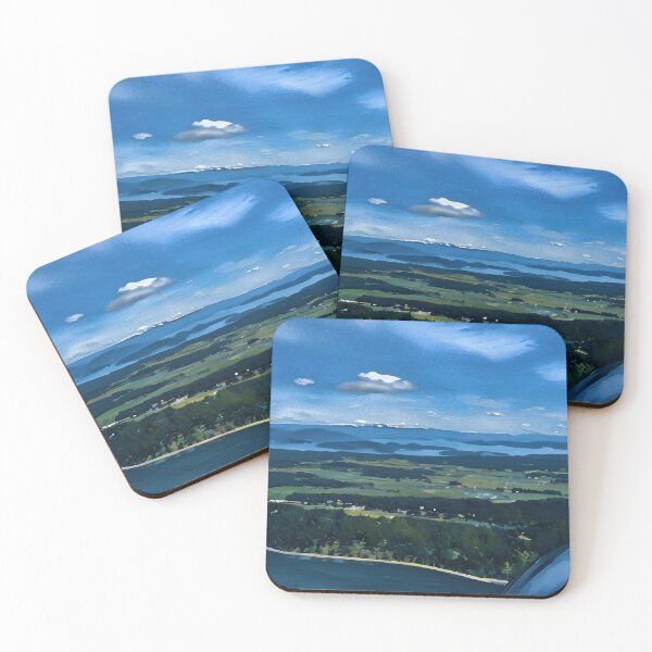 Item preview, Flying to Lopez Island San Juans (Oil Painting) designed and sold by flyscenicair.