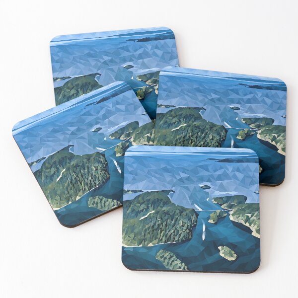 Item preview, Deception Pass Puget Sound (Poly Art) designed and sold by flyscenicair.
