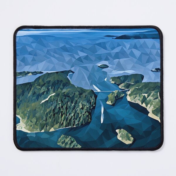 Item preview, Deception Pass Puget Sound (Poly Art) designed and sold by flyscenicair.