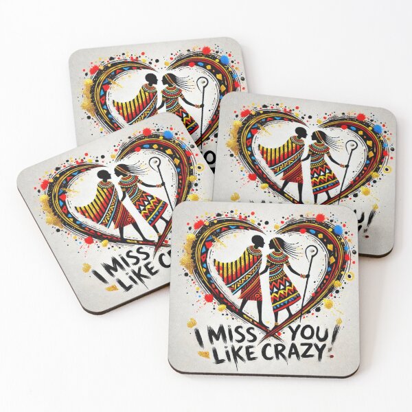 Item preview, I MISS YOU LIKE CRAZY! Tribal Art Love designed and sold by Shs-Kenya.