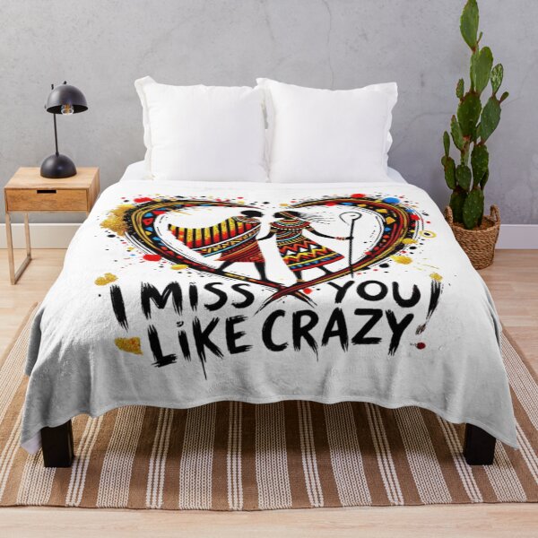 Item preview, I MISS YOU LIKE CRAZY! Tribal Art Love designed and sold by Shs-Kenya.