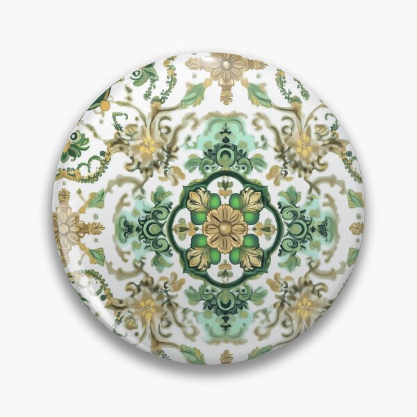 Item preview, Elegant Thai Motifs - Seamless Patterns in Green & Gold for Fashion & Home Decor designed and sold by IssaraStudio.