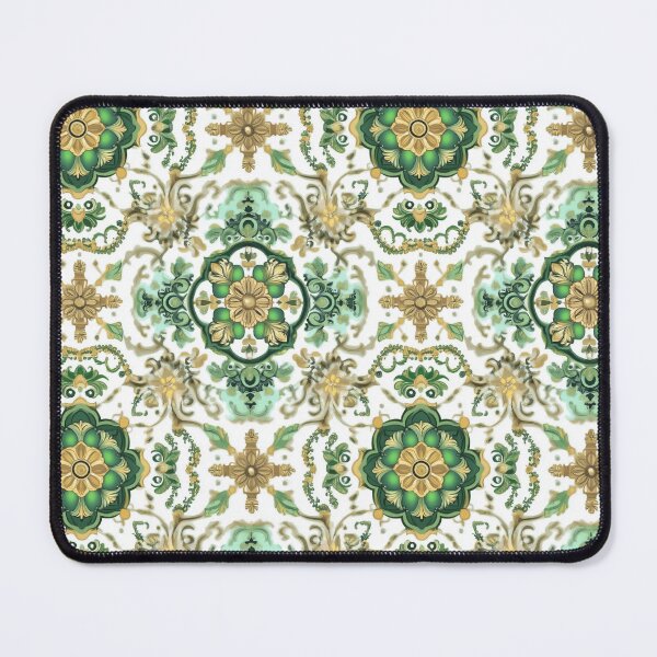 Item preview, Elegant Thai Motifs - Seamless Patterns in Green & Gold for Fashion & Home Decor designed and sold by IssaraStudio.