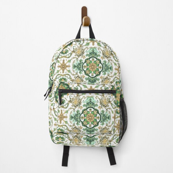 Item preview, Elegant Thai Motifs - Seamless Patterns in Green & Gold for Fashion & Home Decor designed and sold by IssaraStudio.