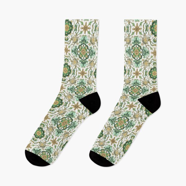 Item preview, Elegant Thai Motifs - Seamless Patterns in Green & Gold for Fashion & Home Decor designed and sold by IssaraStudio.