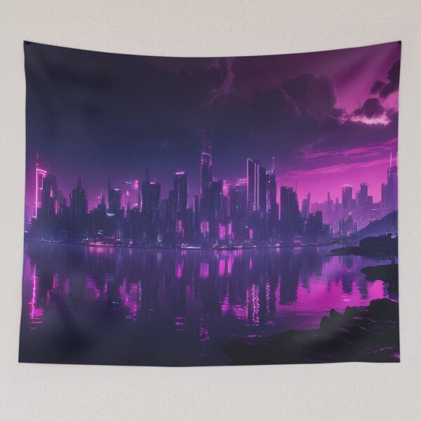 Item preview, Cyberpunk City Skyline designed and sold by papi1998.
