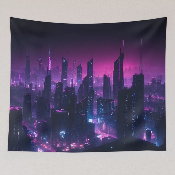 Item preview, Cyberpunk City Skyline designed and sold by papi1998.