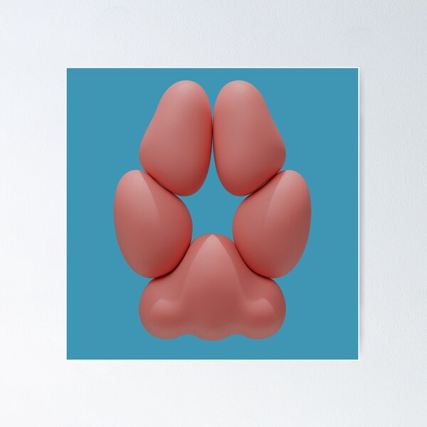 Item preview, Fox-styled 3D Pawpad Design (Pink) designed and sold by Daymusik.