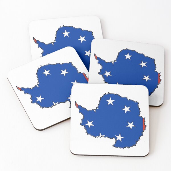 Item preview, Antarctica Map with Antarctic Flag designed and sold by Havocgirl.