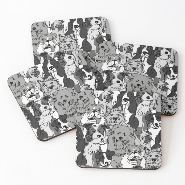 Item preview, Black and White Dogs Pattern designed and sold by BeNoOne.