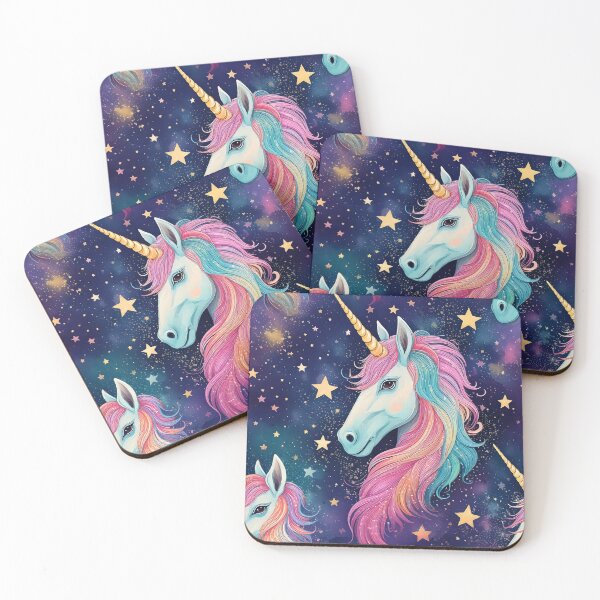 Item preview, Unicorn and stars on a galaxy themed background designed and sold by Designbes.