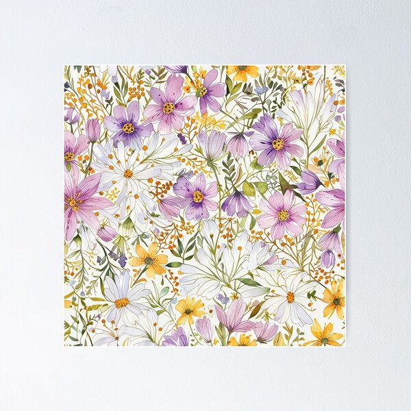 Artikelvorschau, Ein Wildblumenarrangement, zarte Blüten entworfen und verkauft von CoolPixels.