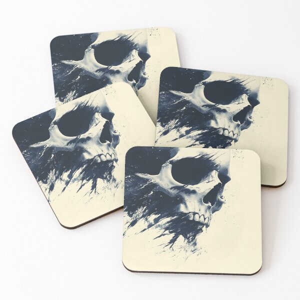 Item preview, Dynamic Brushstroke Skull Illustration designed and sold by GoldenTealArts.